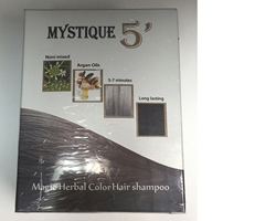 MYSTIQUE 5- Herbal Color Hair Shampoo (Cappuccino)
